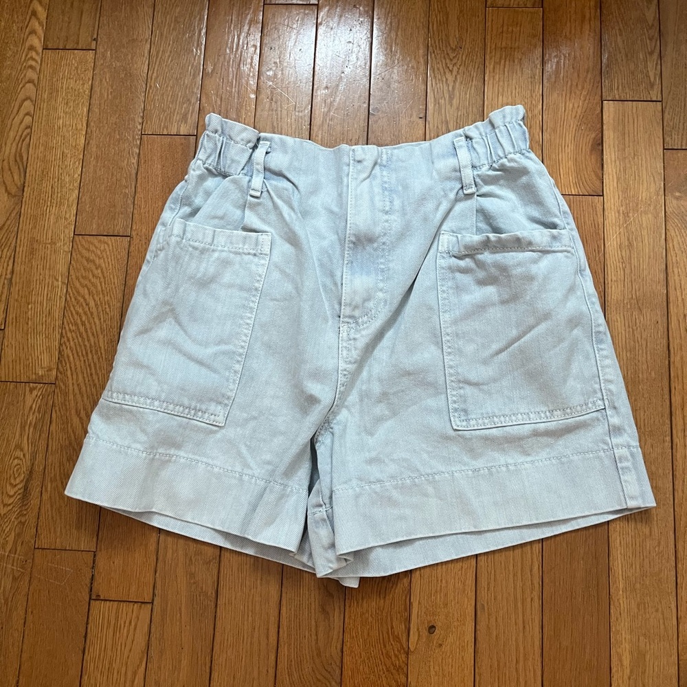 Pilcro by Anthropologie Light Blue high waist Boyfriend Jeans shorts